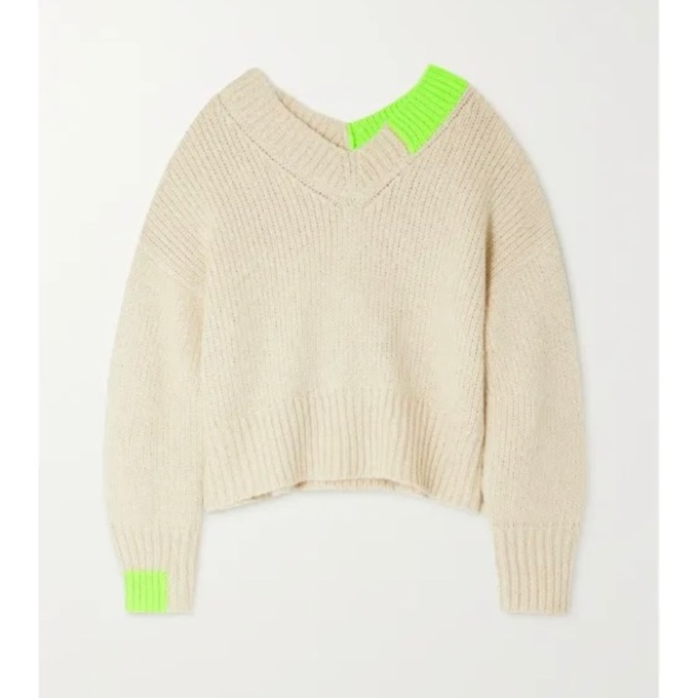 NWT Helmut Lang Two-tone Knitted Sweater